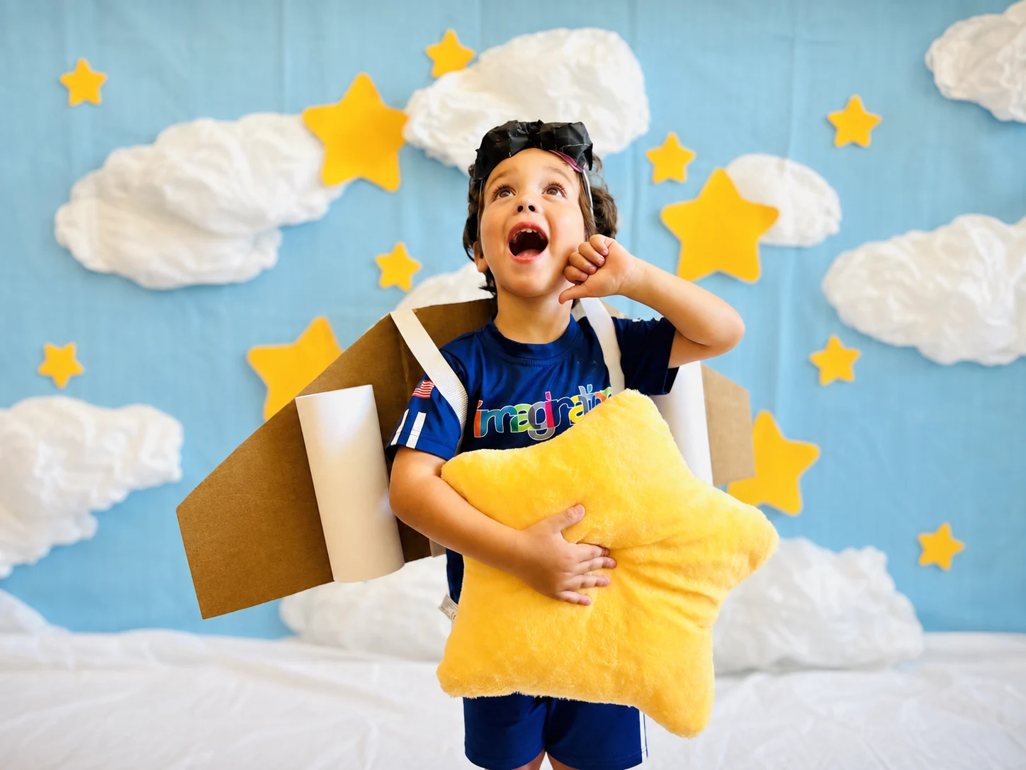 Children using language, stories, and dramatic play to express ideas